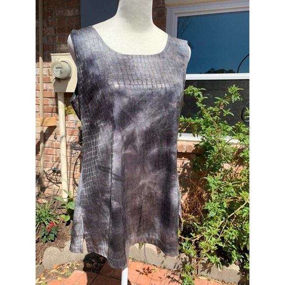 Chico's Metallic Animal Print Blouse - Picture 2 of 6